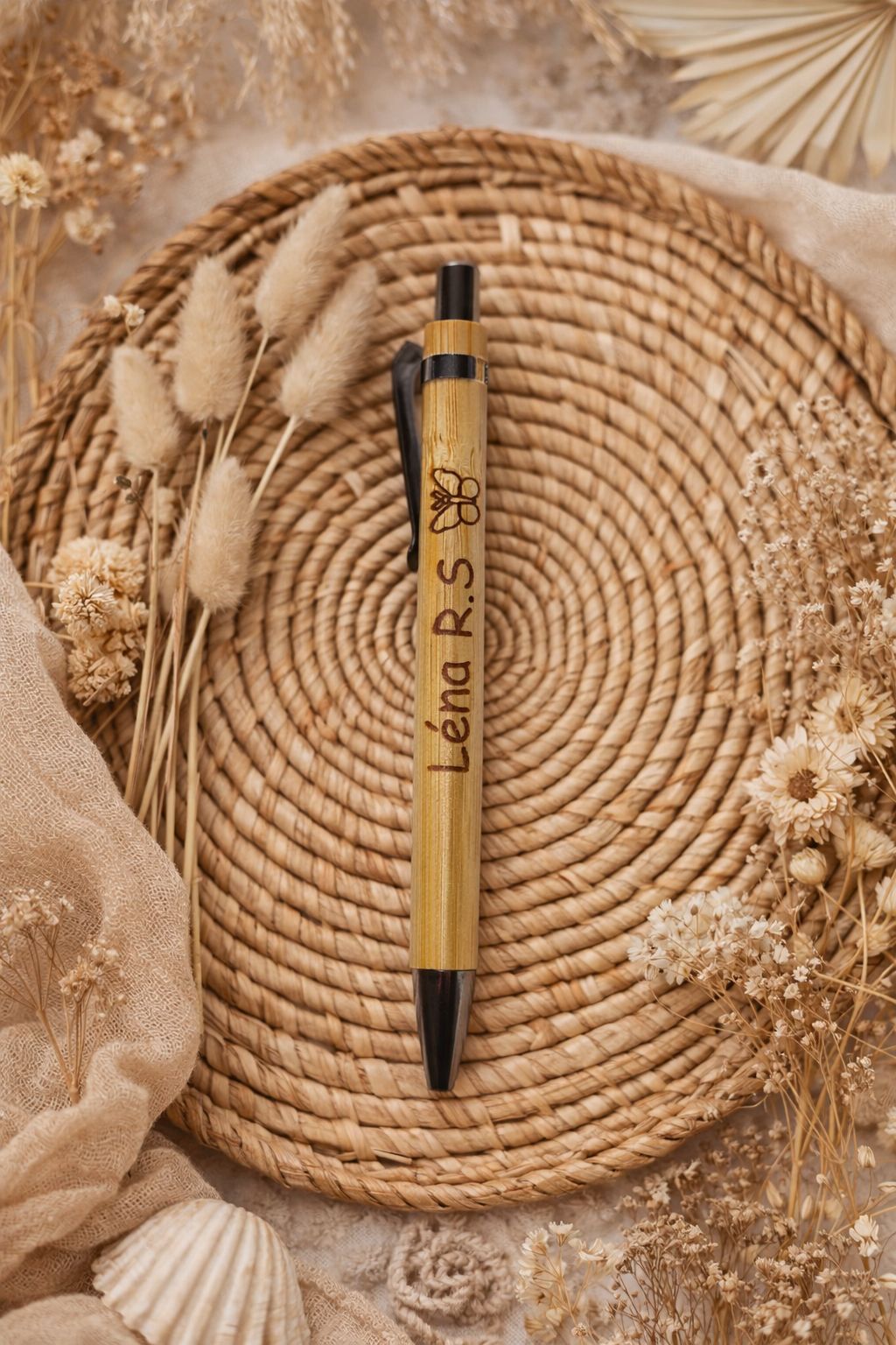 Stylo en bambou personnalisé