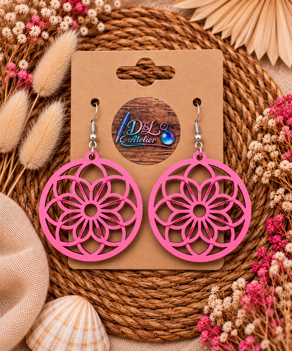 ✨🌸 Boucles d’oreilles Mandala – Élégance bohème & couleurs 🌸✨