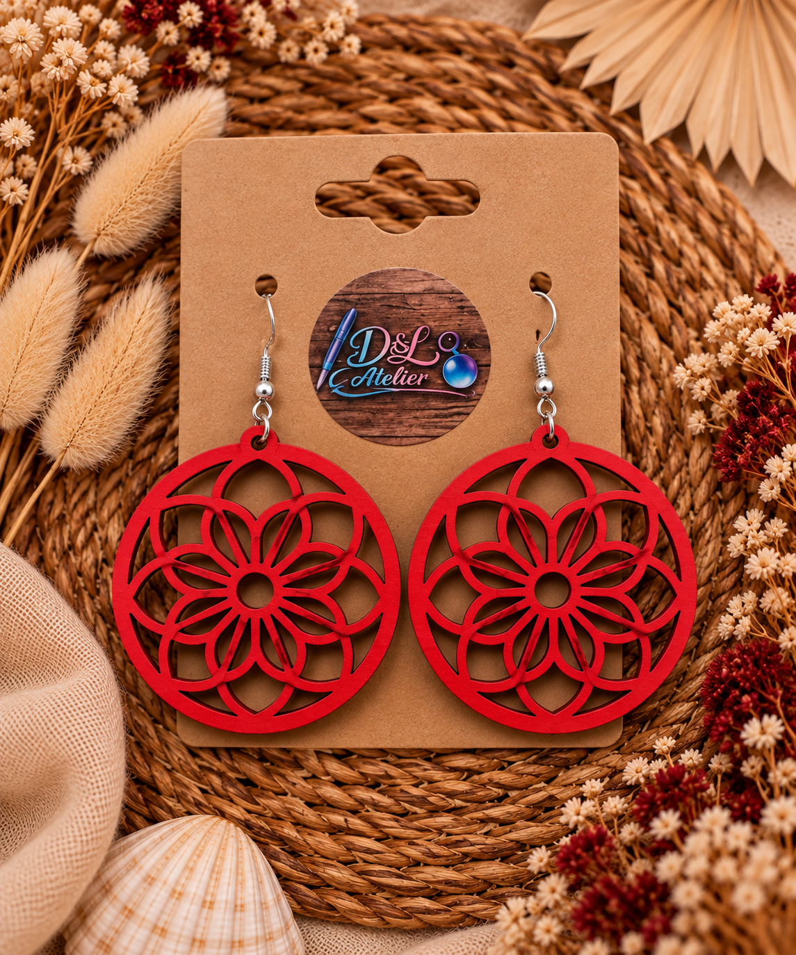 ✨🌸 Boucles d’oreilles Mandala – Élégance bohème & couleurs 🌸✨