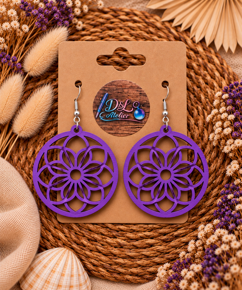 ✨🌸 Boucles d’oreilles Mandala – Élégance bohème & couleurs 🌸✨