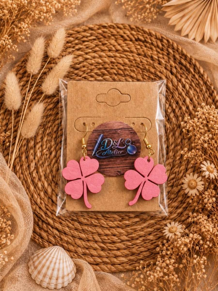 🍀 Boucle d’oreille trèfle chanceux 🍀