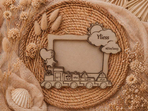 Cadre de naissance personnalisé – 15 x 15 cm (selon modèles) 👶✨