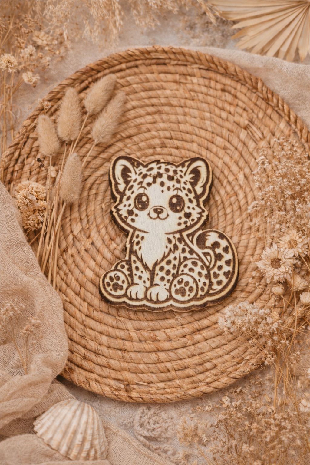 Magnets animaux en bois gravé 🐾🌿