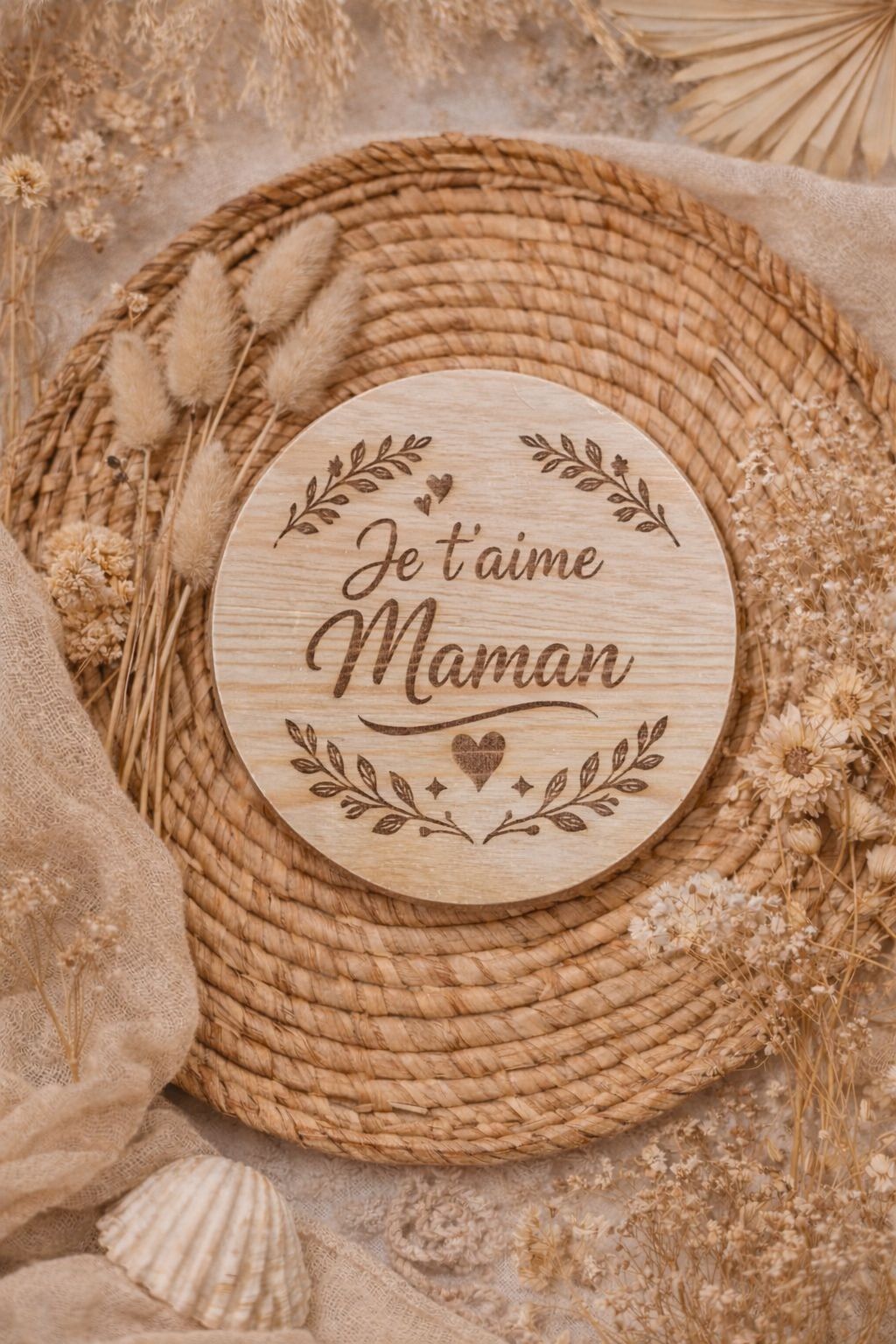 Dessous de verre en bois Personnalisée