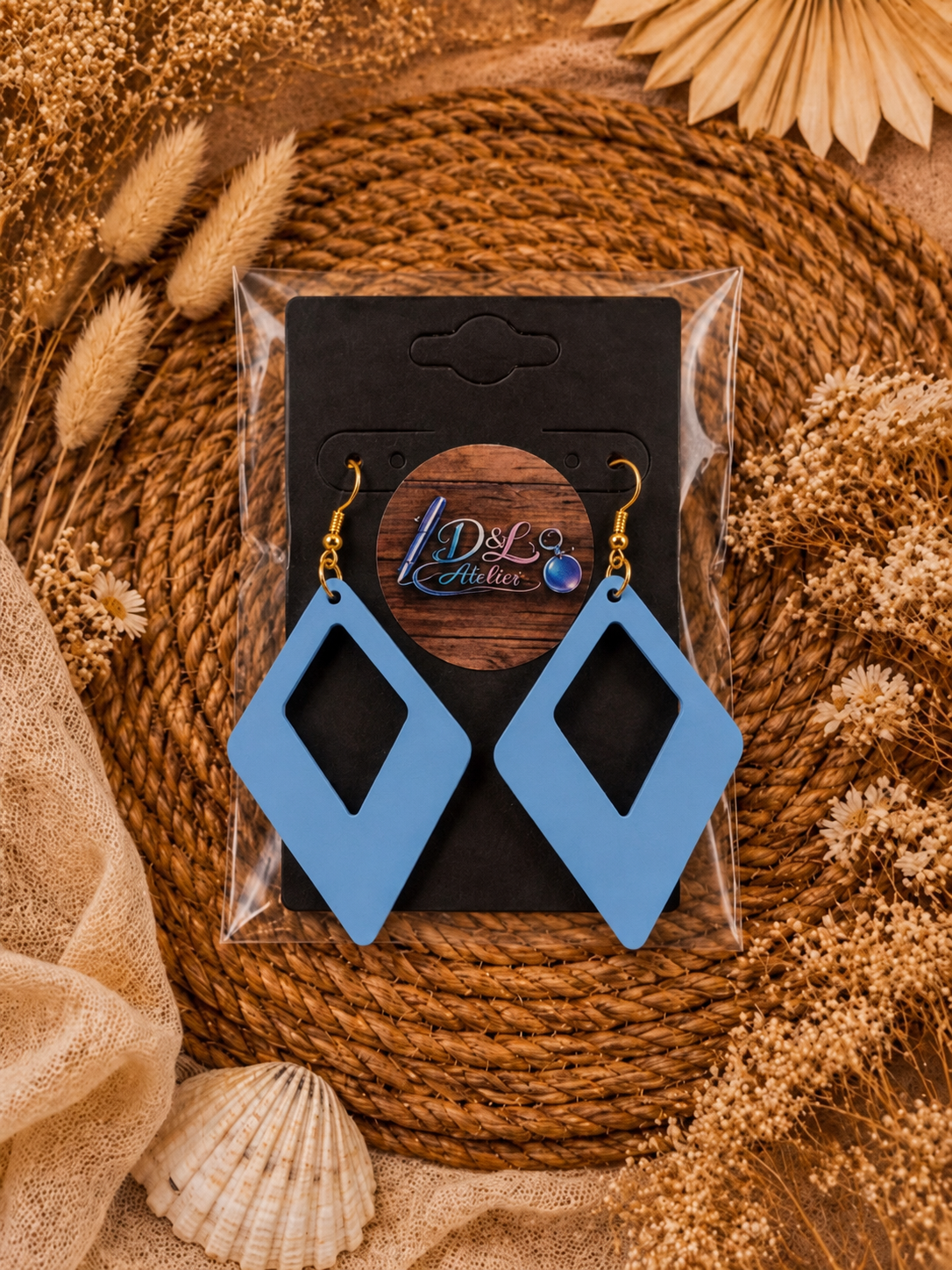 Boucle d’oreille EMERAUDE FLORALE