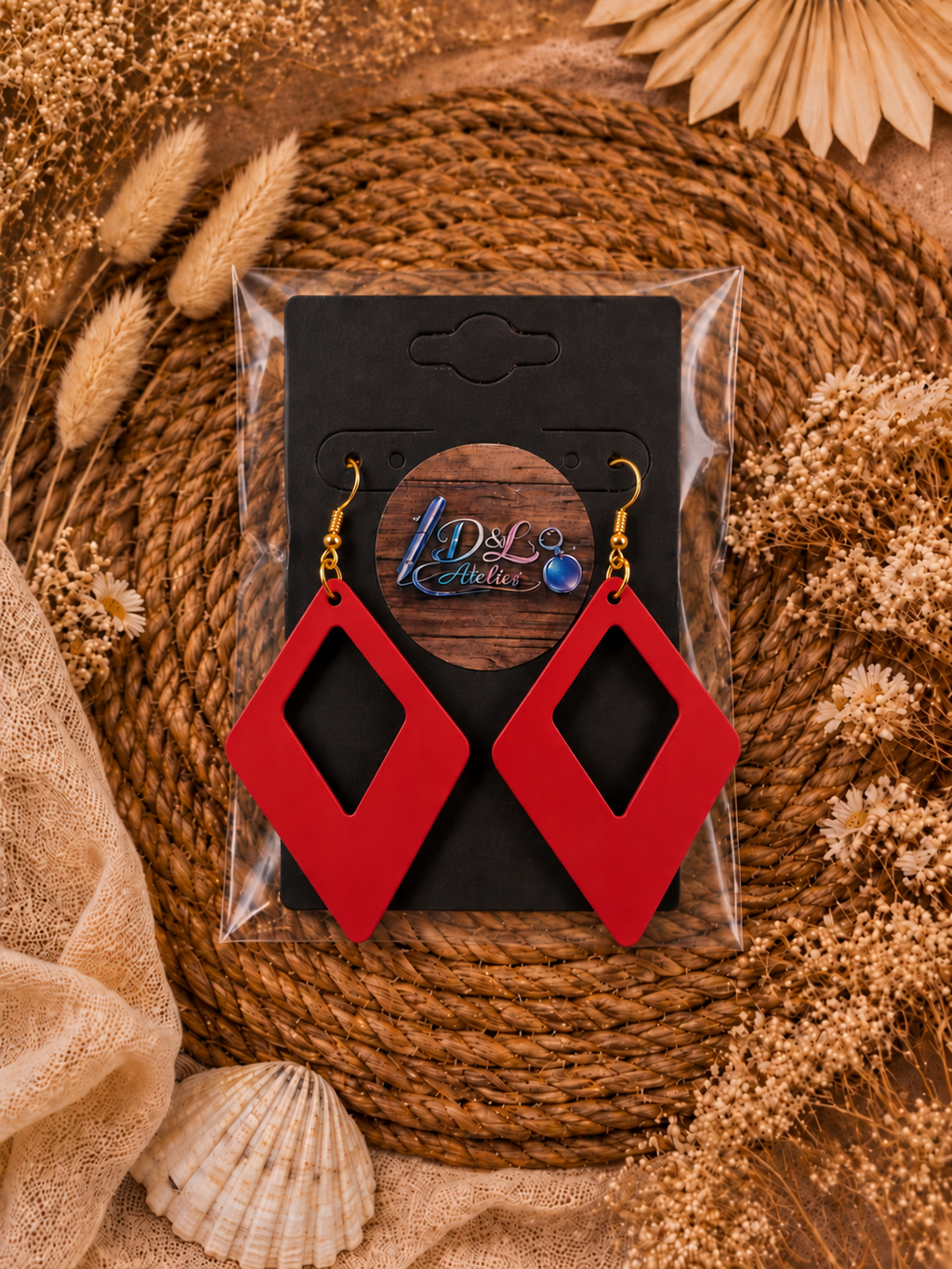 Boucle d’oreille EMERAUDE FLORALE