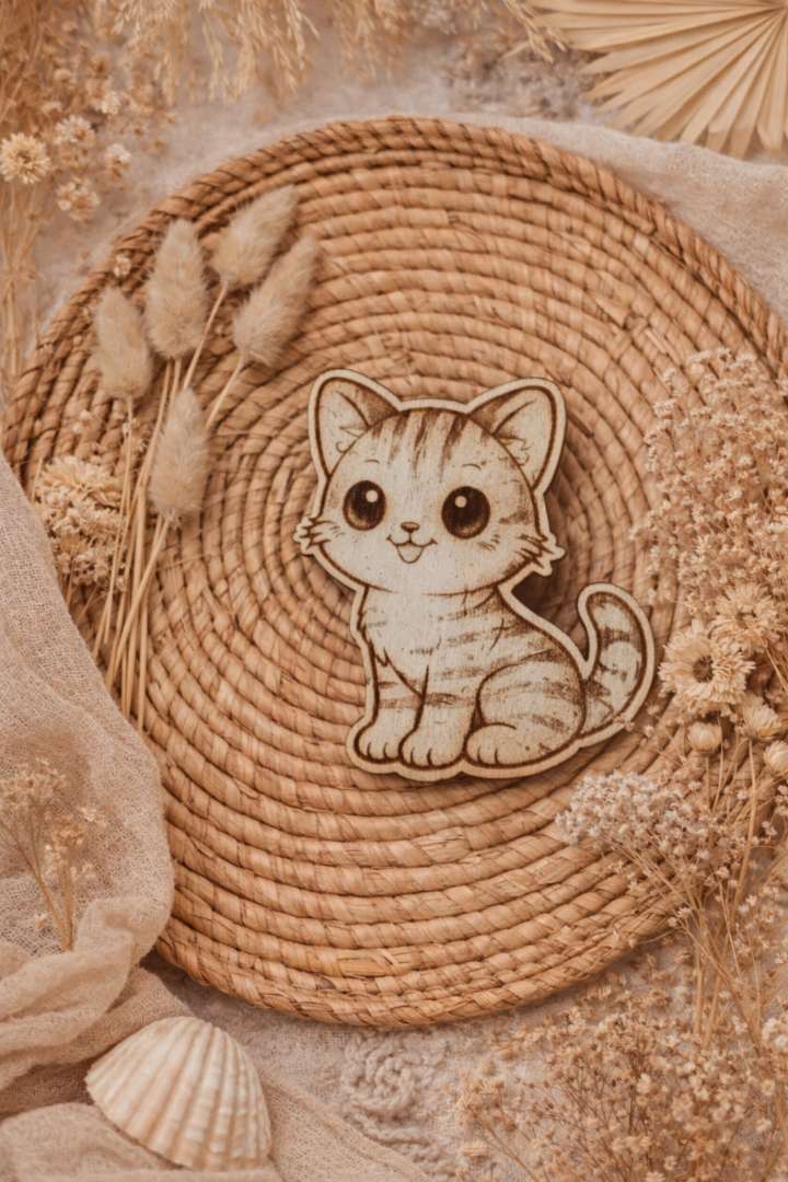 Magnets animaux en bois gravé 🐾🌿