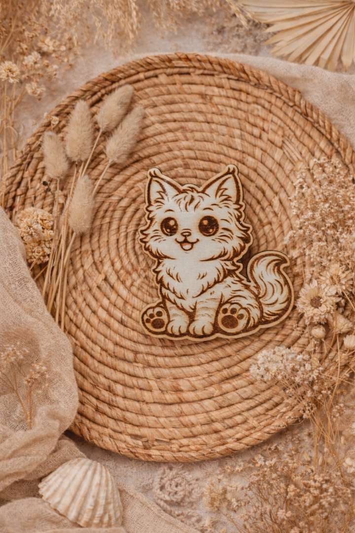 Magnets animaux en bois gravé 🐾🌿