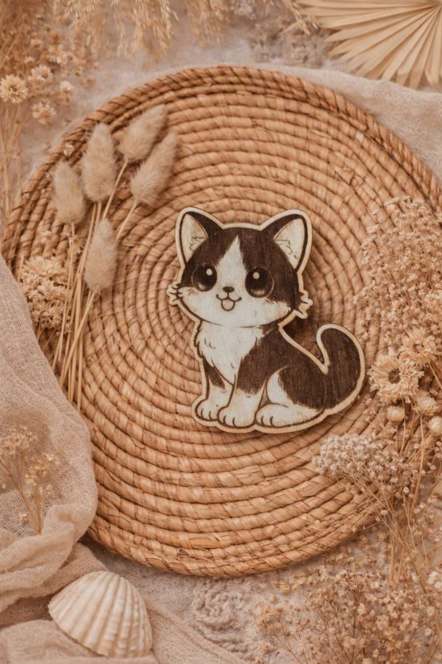 Magnets animaux en bois gravé 🐾🌿